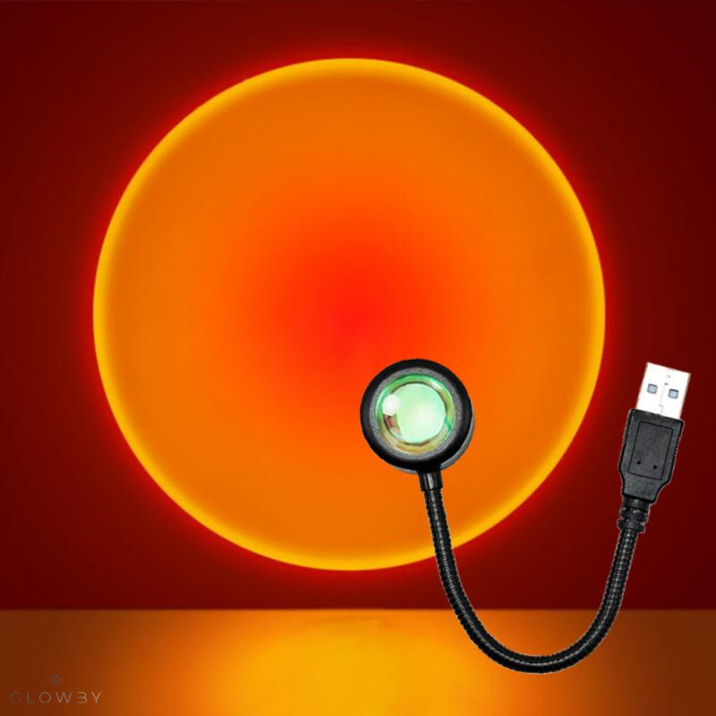 LED Sunset-Light Projektor mit USB Anschluss I GLOWBY